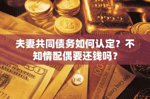 北京夫妻共同债务如何认定？不知情配偶要还钱吗？