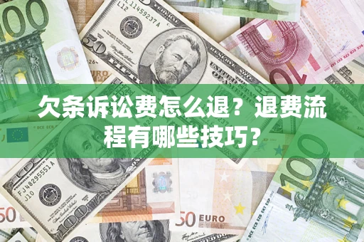 北京欠条诉讼费怎么退？退费流程有哪些技巧？